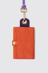 The Minis - 6 Key Holder in Orange & Purple suede