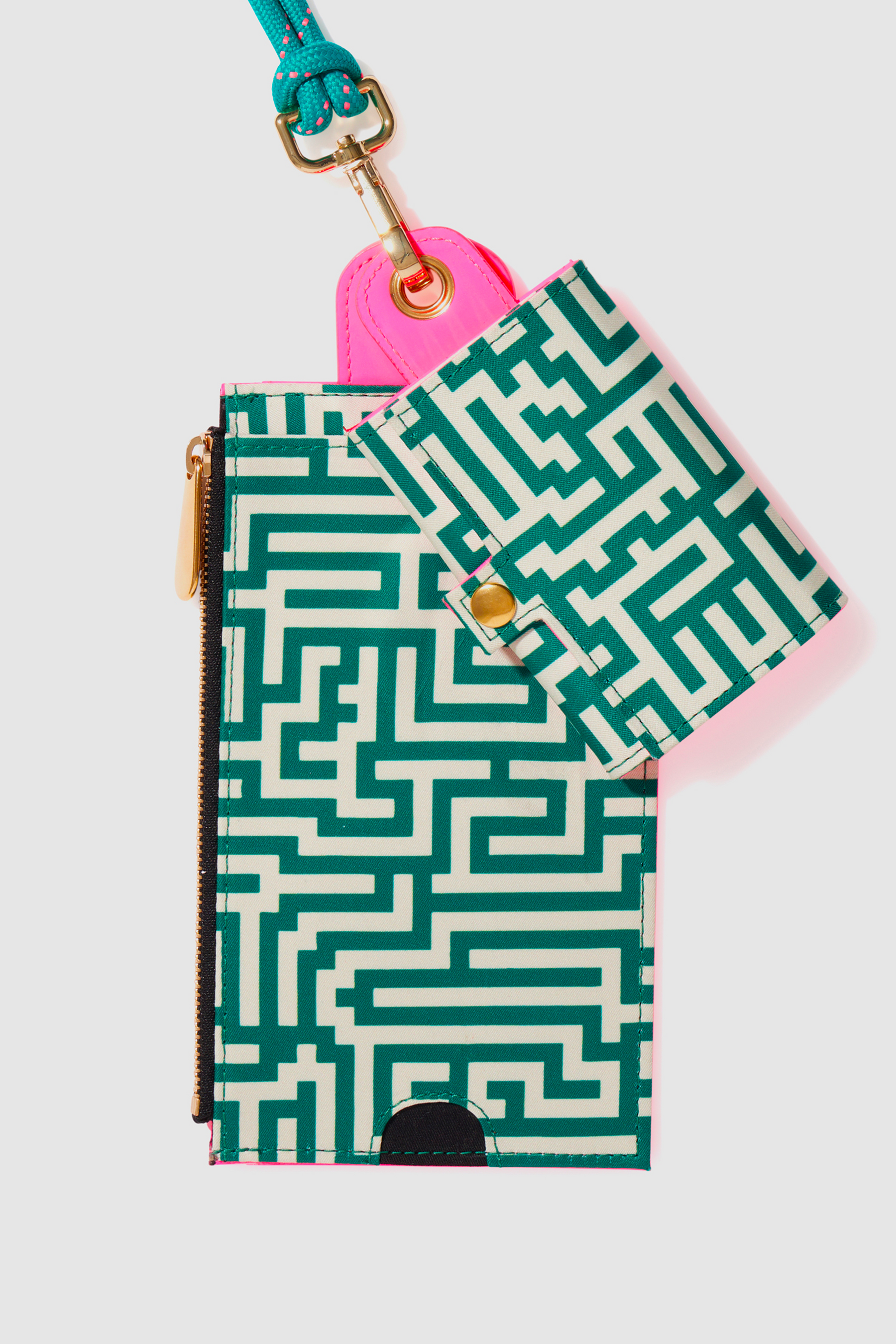 The Minis - Large neck wallet in Maps print