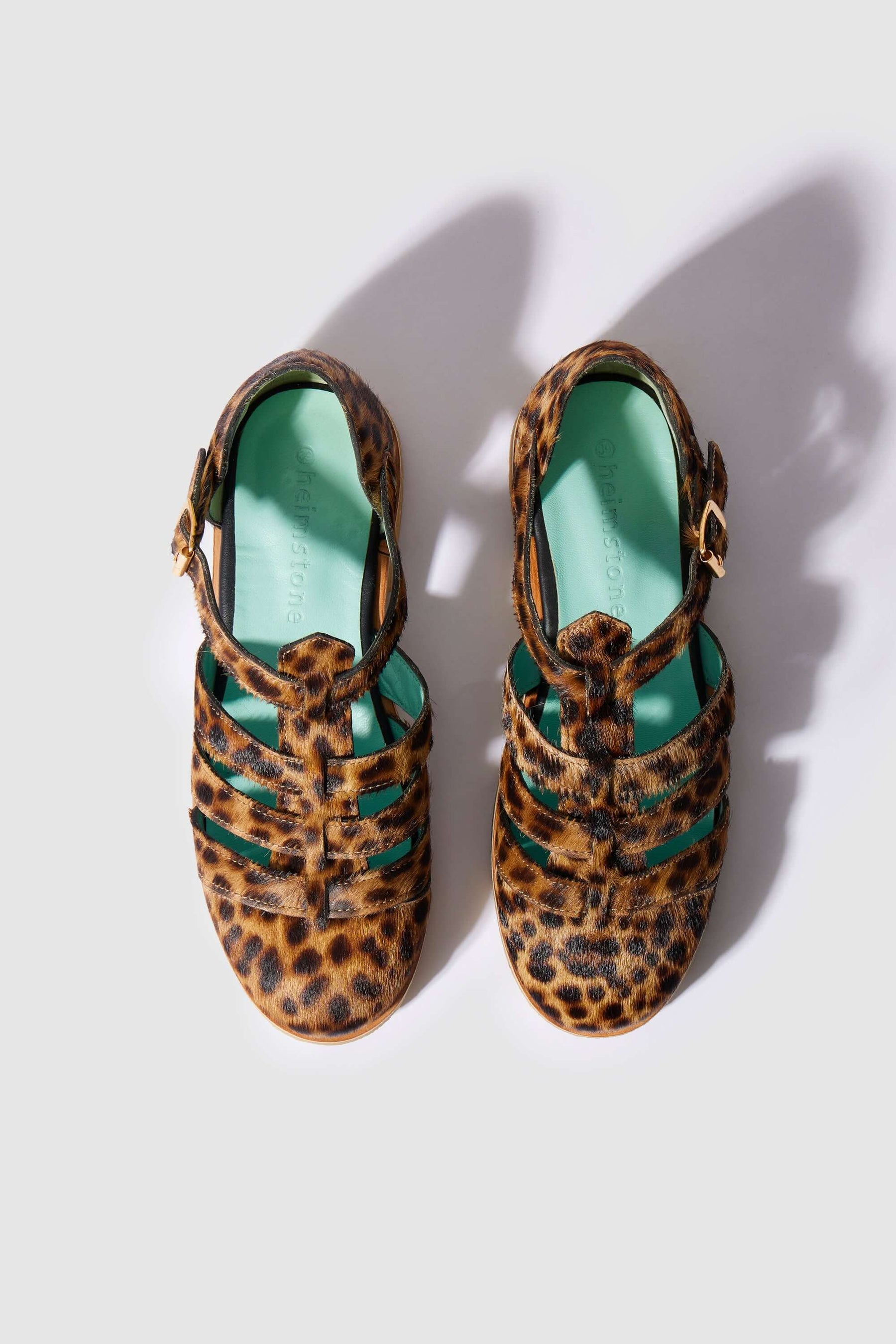 Ricky sandals in Leopard printed leather