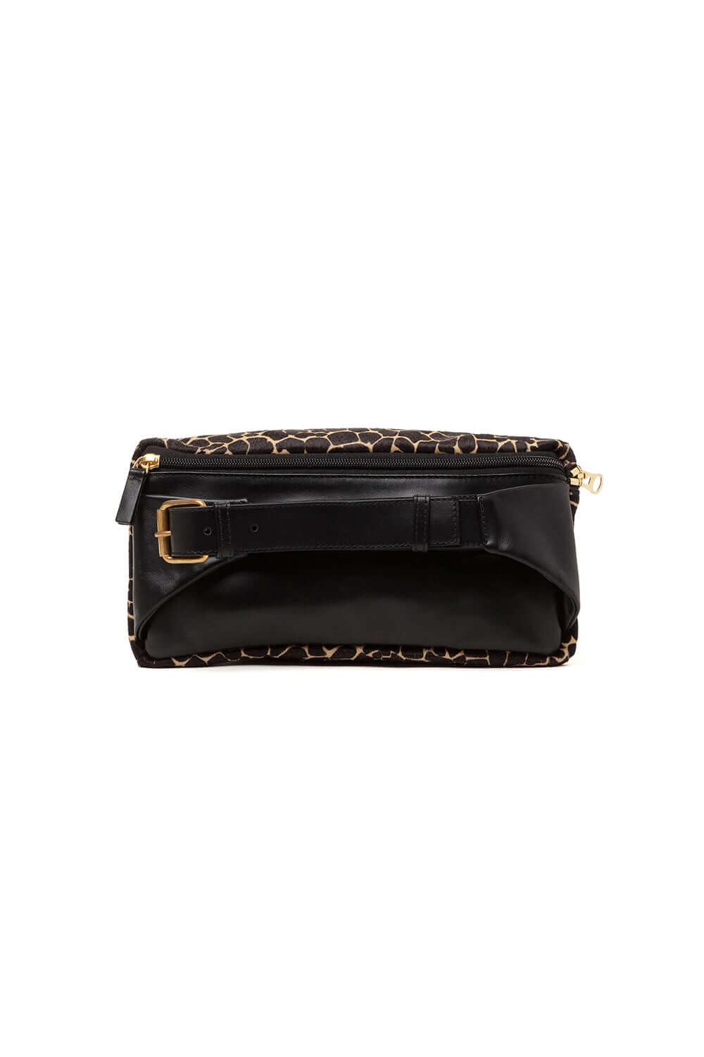 Fanny pack in giraffe printed leather
