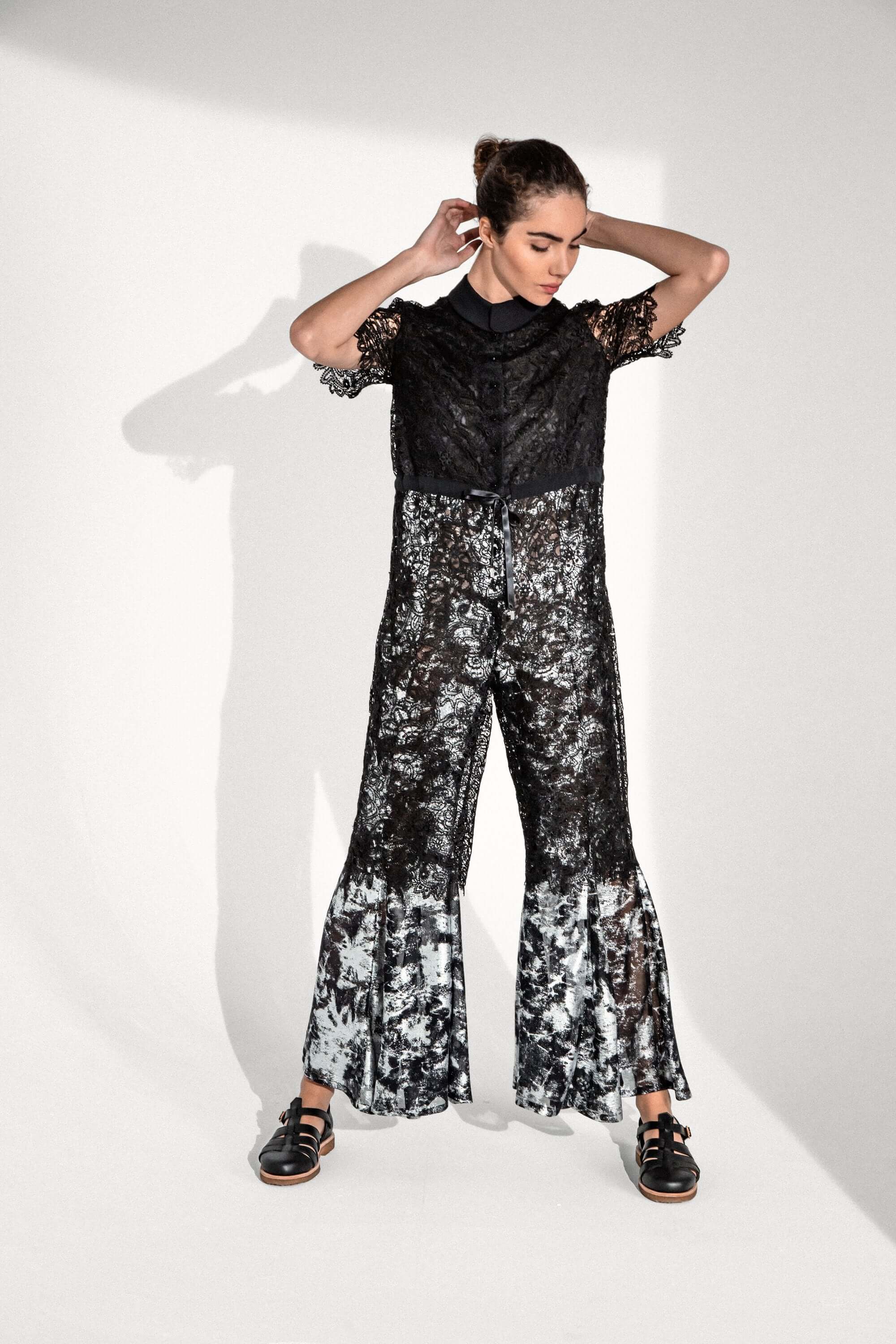 Bambou jumpsuit in hibiscus lace | Heimstone