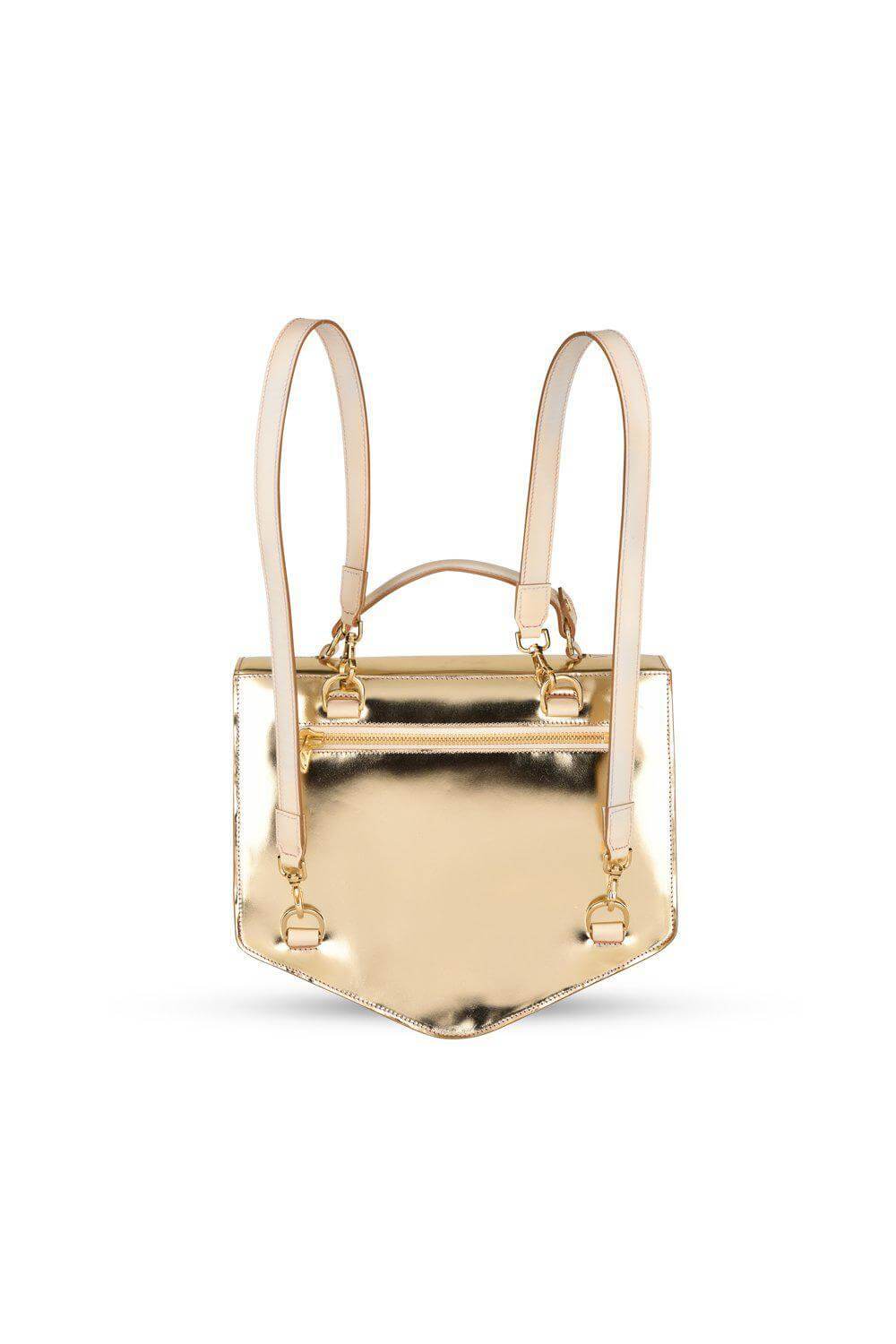 Sac Eiffel en cuir champagne