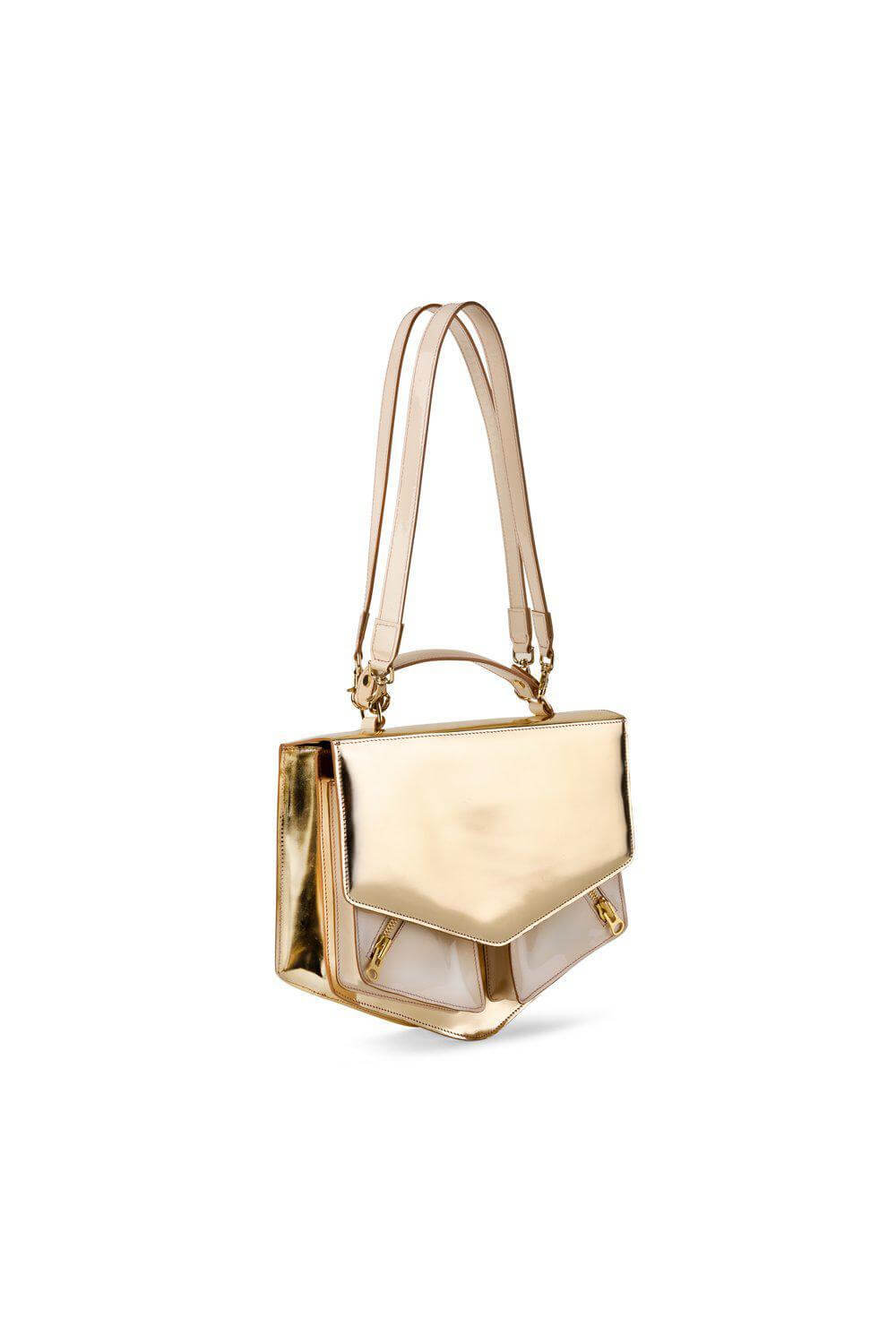 Sac Eiffel en cuir champagne