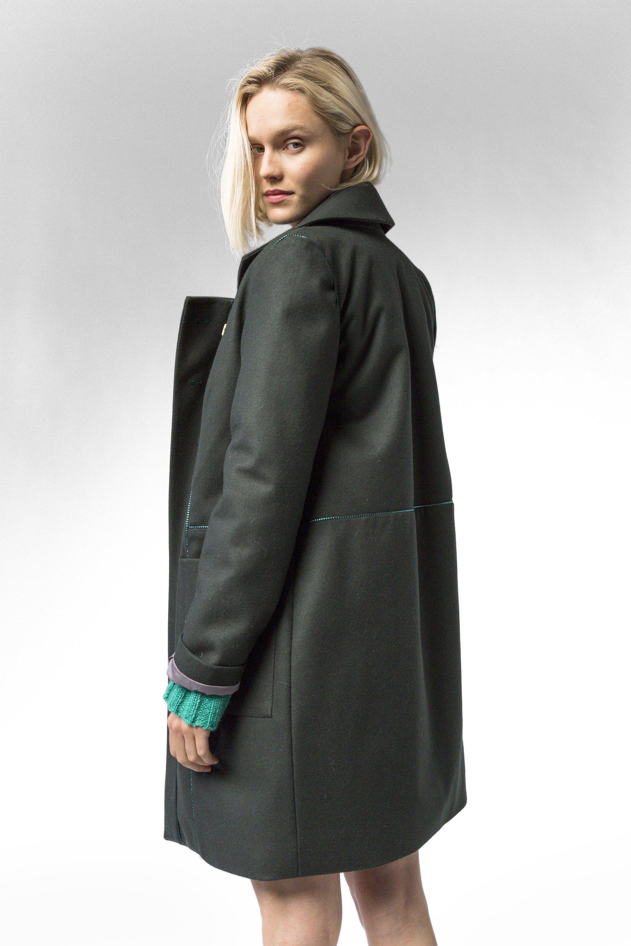 Manteau Hallow en cachemire abysse