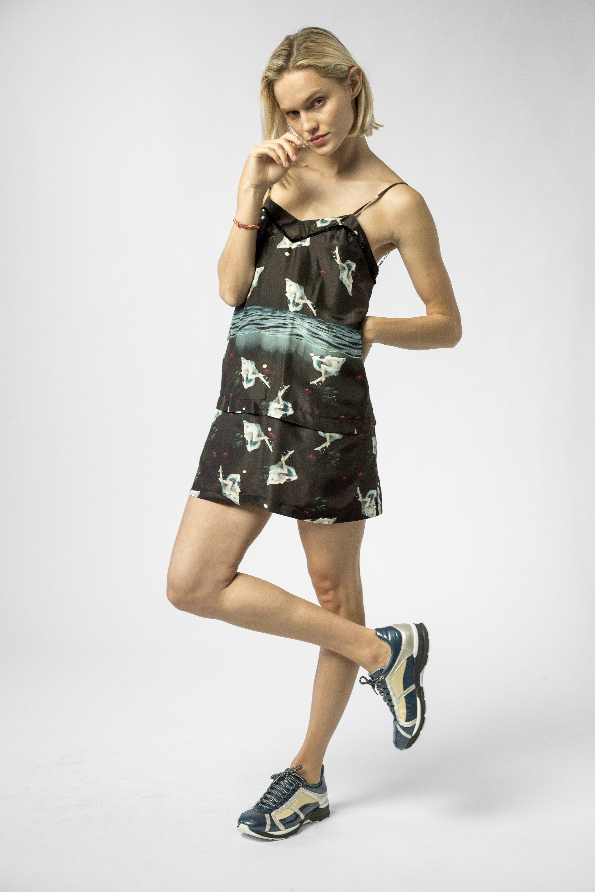 Merida dress in underwater print