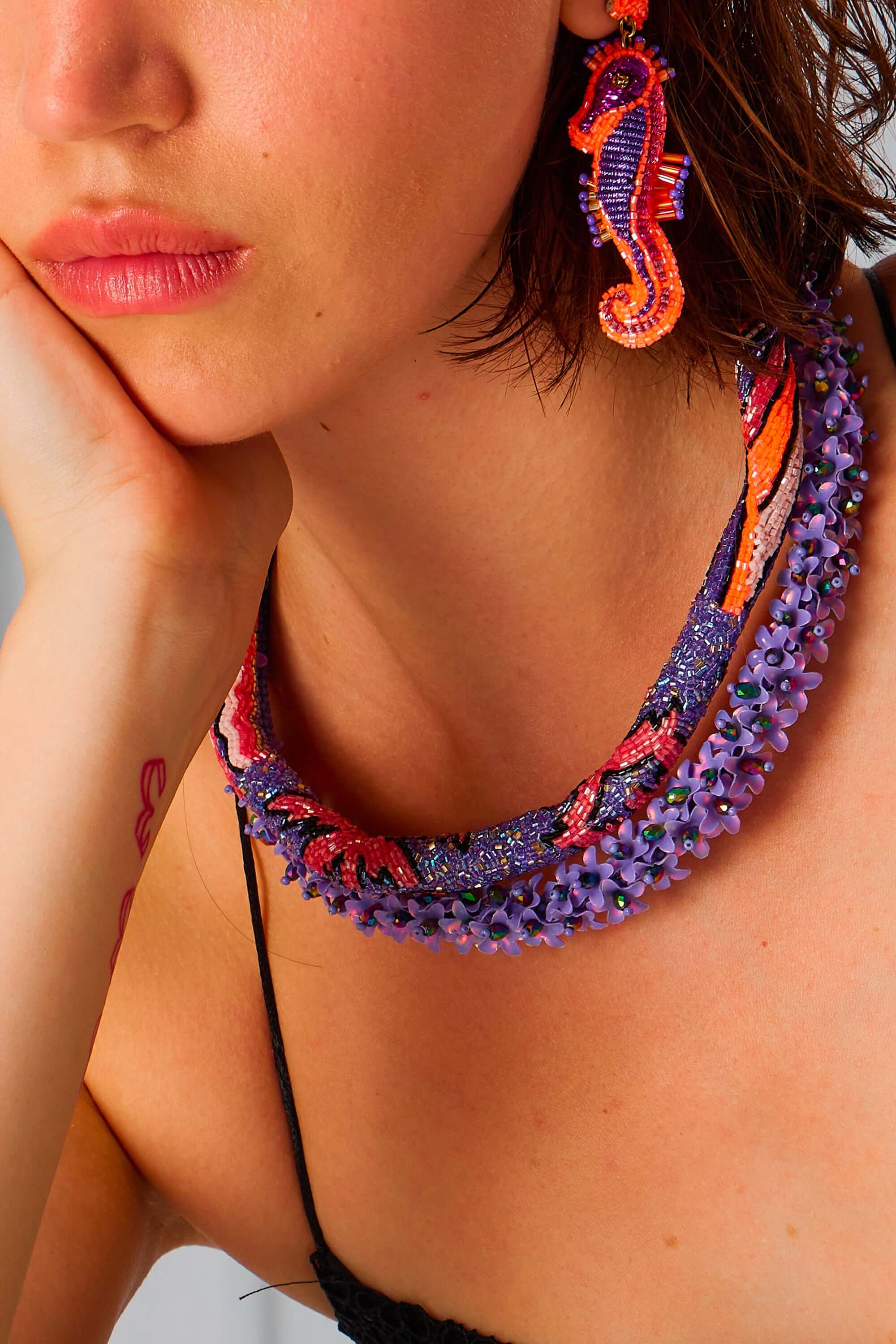 Heimstone x Olivia Dar - Collier en sequins Mosaïque